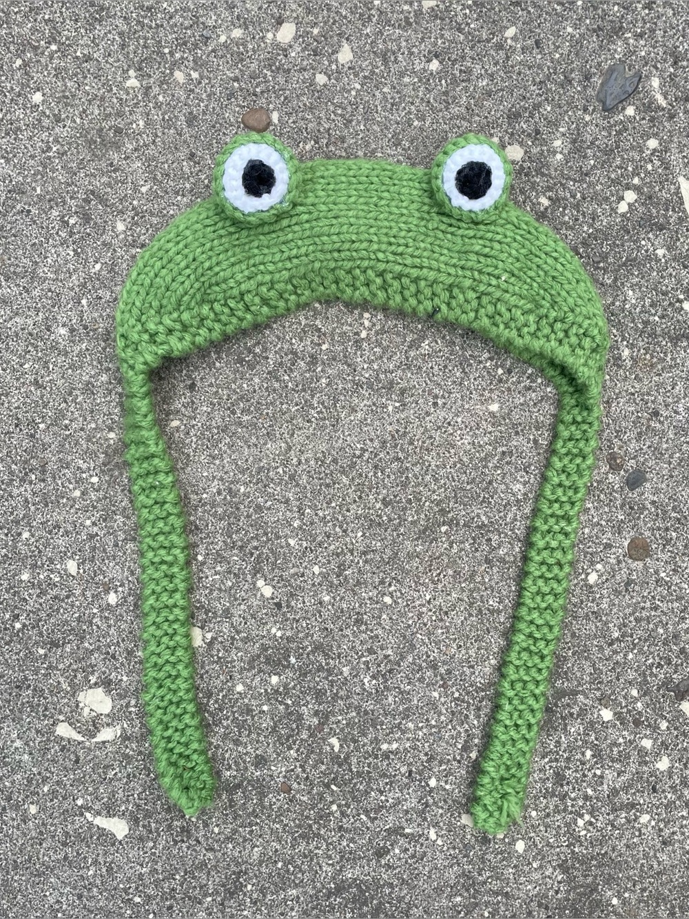 Super cute green frog handmade crochet headband